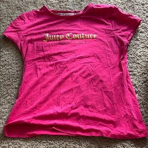 Juicy Couture Fuchsia Tee with Gold Logo